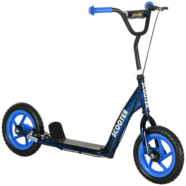 Adjustable Kids Scooter with Brake, Stand, Steel, Blue