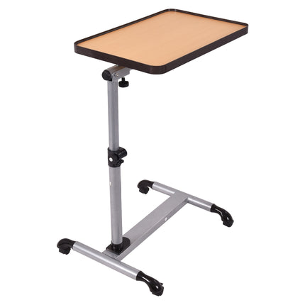 Adjustable Laptop Table With Wheels, Tilt Top 52x34 cm