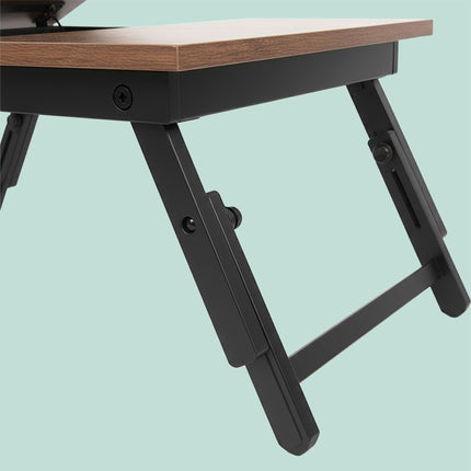 Adjustable Laptop Table with Drawer – Tilting Top, Foldable