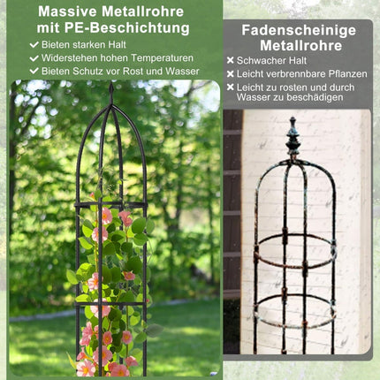 Adjustable Metal Plant Support Obelisks, Set of 2