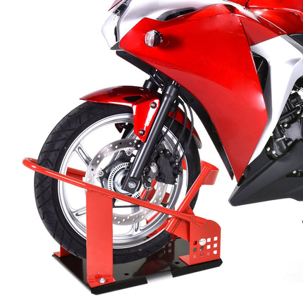 Adjustable Motorcycle Stand for 80-155mm Front Wheels, 450kg Capacity