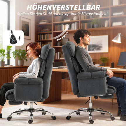 Adjustable Office Chair with Lumbar Support and Footrest