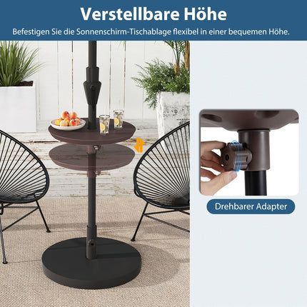 Adjustable Outdoor Umbrella Table with 38-48mm Hole