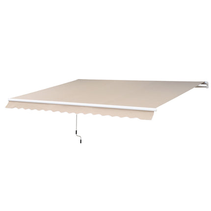 Adjustable Patio Awning, 4.5 x 3m, Beige, with Crank