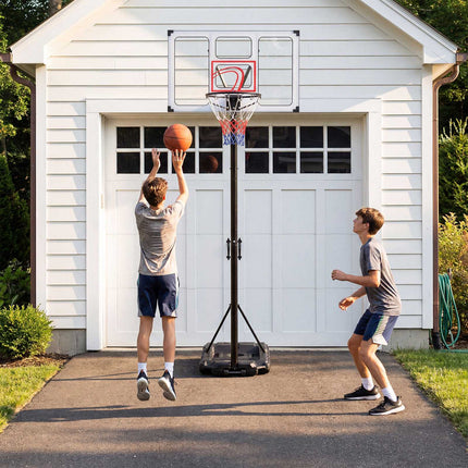 Adjustable Portable Basketball Hoop with Fillable Base