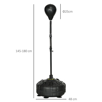 Adjustable Punching Ball Stand with Fillable Base, Black