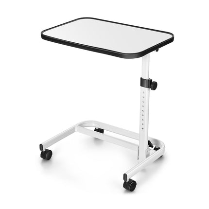 Adjustable Rolling Bedside Table with Tilting Top, 73-93 cm