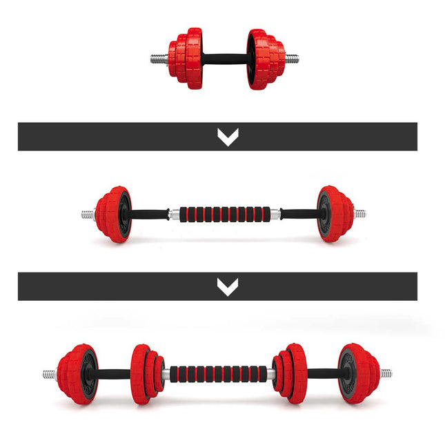 Adjustable Rubberized Dumbbells 20kg
