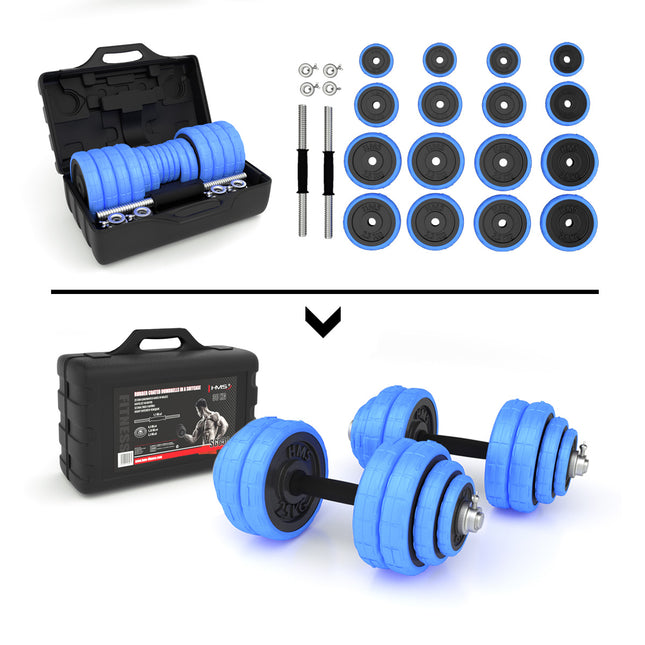 Adjustable Rubberized Dumbbells 30kg