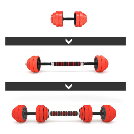 Adjustable Rubberized Dumbbells 30kg Set