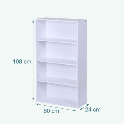 Adjustable Shelf Bookcase – Freestanding Storage Unit