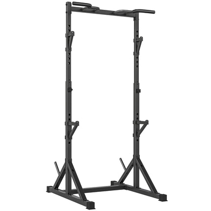 Adjustable Squat Rack With Pull-Up Bar, 200 kg, Black