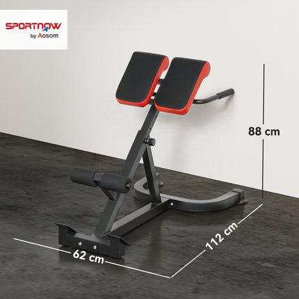 Adjustable Steel Fitness Bench – Red/Black, Home Gym