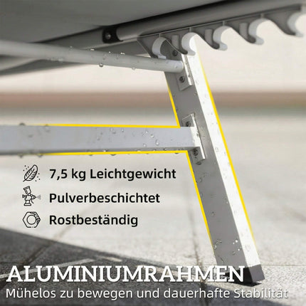 Adjustable Sun Lounger, Breathable Fabric, Aluminum Frame