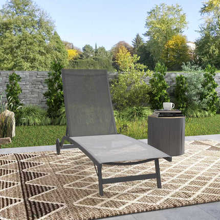 Adjustable Sun Lounger, Breathable Fabric, Aluminum Frame
