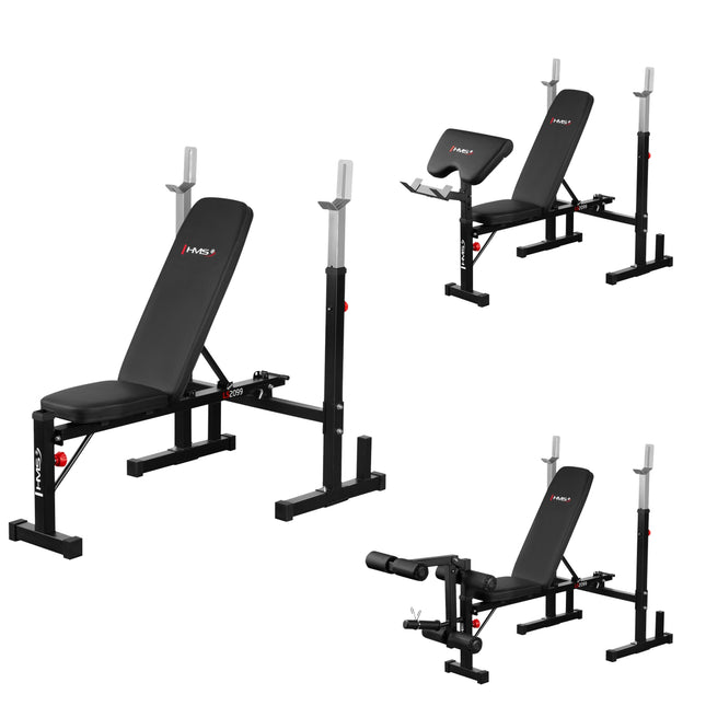 Adjustable Weight Bench, Preacher Curl, Leg Developer