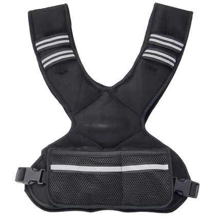Adjustable Weighted Vest, 11-20 lb, 6 Removable Weights, Reflective