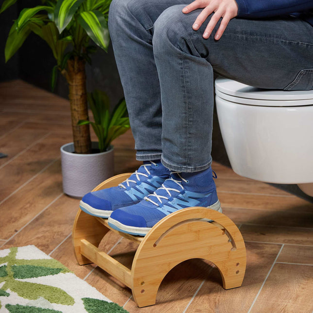 Verstelbare bamboe toiletzitting