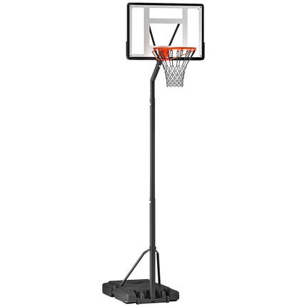 Adjustable basketball hoop with steel stand, 90-352 cm