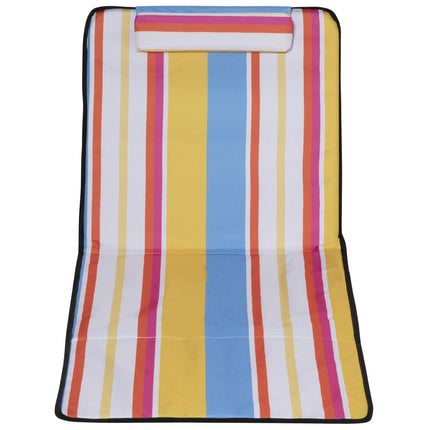Adjustable beach chair - foldable, with cushions