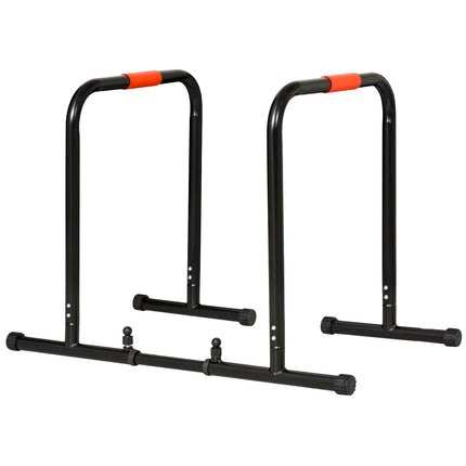 Adjustable black steel bar, push-up station 94/102x62x73 cm