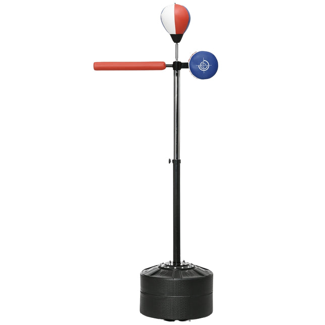 Adjustable boxing rack with reflex bar and bag, 1.63-2.05 M