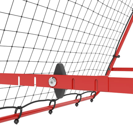 Adjustable double-sided football rebounder net for training