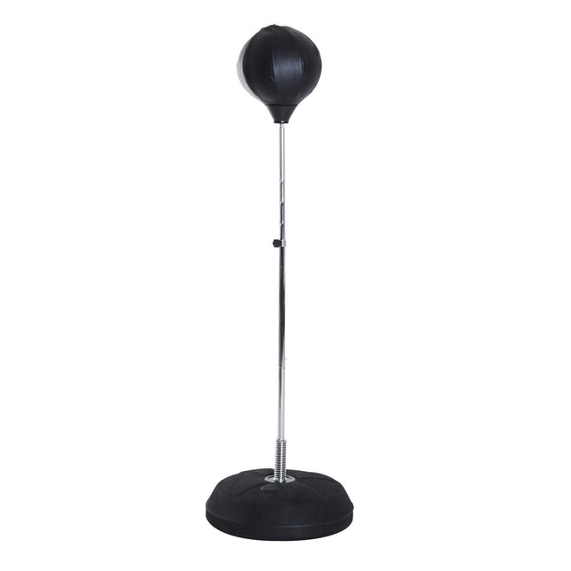 Adjustable standing boxing trainer with gloves and stand