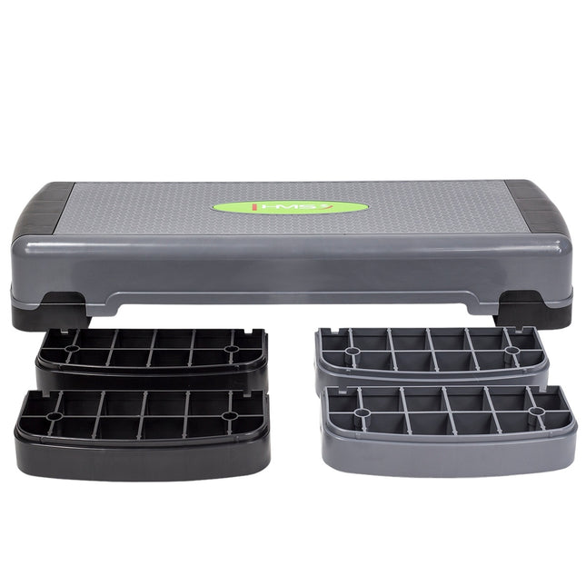 Aerobic Step Platform, Adjustable Height, Gray-Black