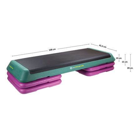 Aerobic Step Platform, Adjustable Height, Non-Slip Surface