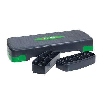 Aerobic Step Platform, Black-Green, Adjustable Height