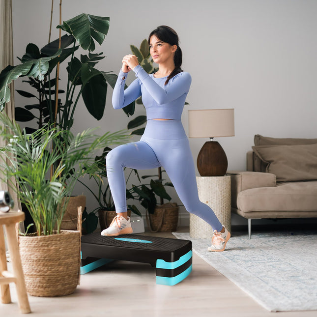 Aerobic Step Platform, Black-Mint, Adjustable Height
