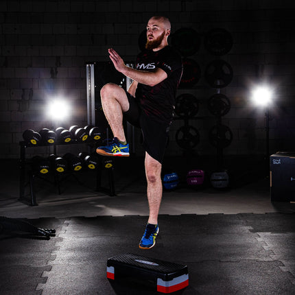 Aerobic Step Platform, Black/Red, Adjustable Height