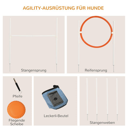 Dog Agility Training Set - 5 pieces, adjustable fences