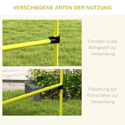 Dog training slalom set - 4 yellow plastic fences