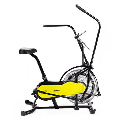 Air Bike with Front Grips for Full-Body Cardio, Pulse Sensors, Max 110 kg