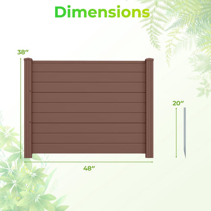 Air Conditioner Fence, 3 Panels 48 x 38 In, Ground Stakes