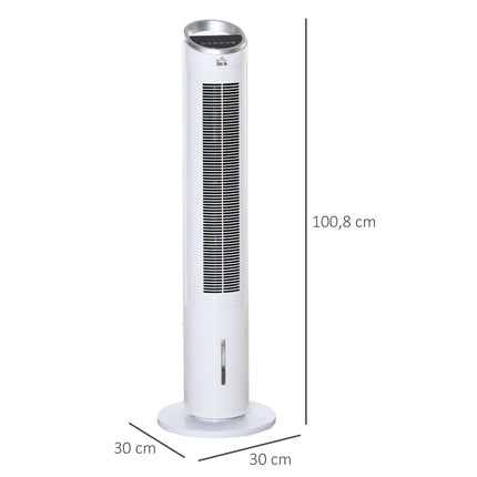 Air Cooler Tower Fan - Water cooling, remote control, timer, 60W