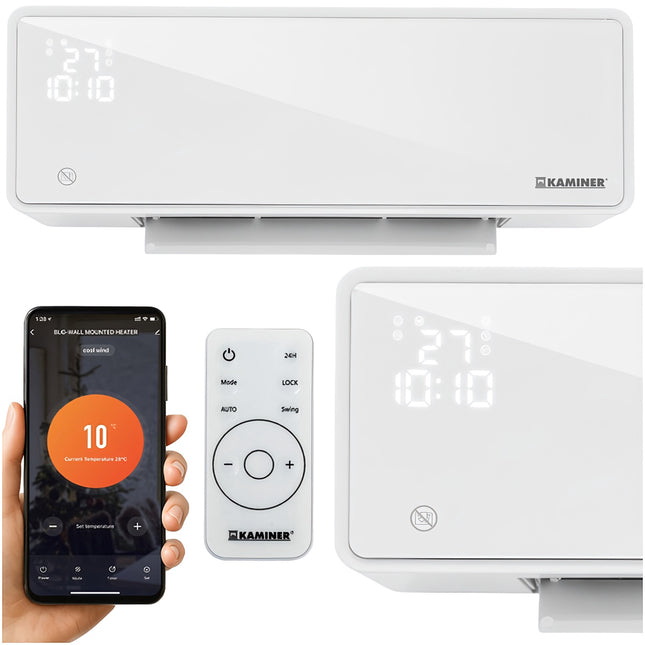 Air Curtain Heater, 2000W, Wall-Mount, WiFi Control
