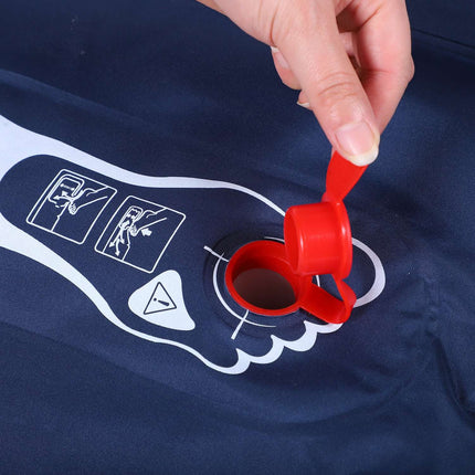Inflatable camping mattress - Navy blue, PVC, 195x138x10 cm