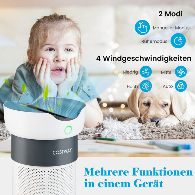 Air Purifier for Home Office with 121 m² Range 3 Stage Cleaning Process White