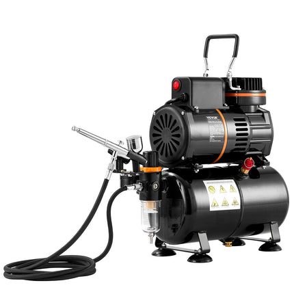 Airbrush Kit With Compressor, 3.5L Tank, 0.3mm Tip