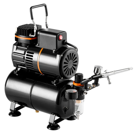 Airbrush Kit With Compressor, 3.5L Tank, 0.3mm Tip