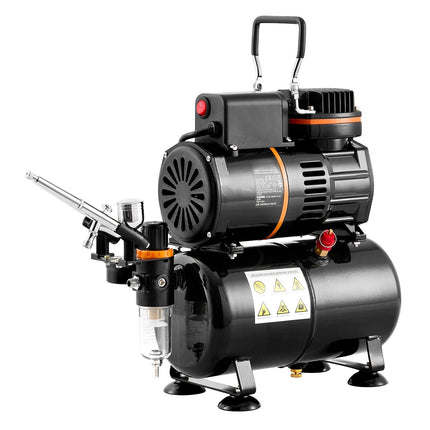 Airbrush Kit With Compressor, 3.5L Tank, 0.3mm Tip