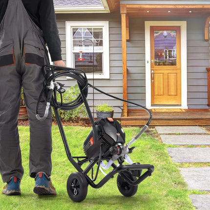 Airless Paint Sprayer, 750W 3000 PSI, Cart