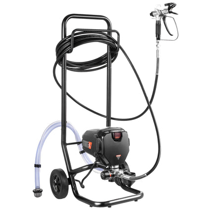 Airless Paint Sprayer, 750W 3000 PSI, Cart