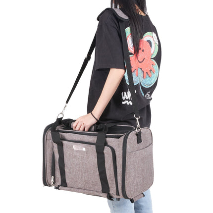 Airline-Approved Rolling Cat Carrier, Wheels, 25 lb