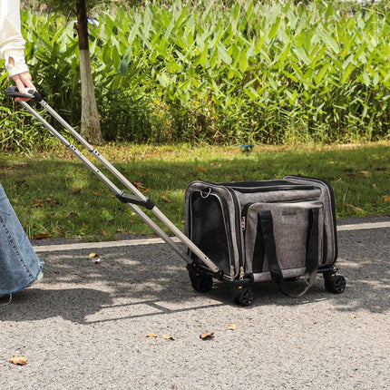 Airline-Approved Rolling Cat Carrier, Wheels, 25 lb