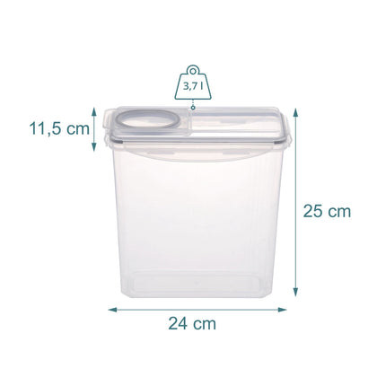 Airtight Food Storage Containers, 3.7L, 6-Pack
