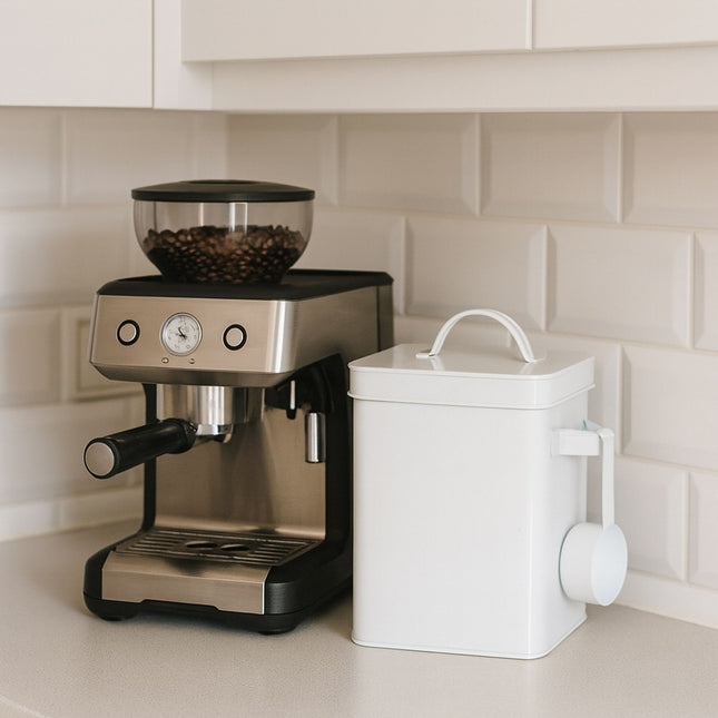 Airtight Metal Storage Tin with Scoop